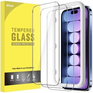 2 Packs Of 3 JETech Screen Protector for iPhone 15 Plus Tempered Glass 6 Total
